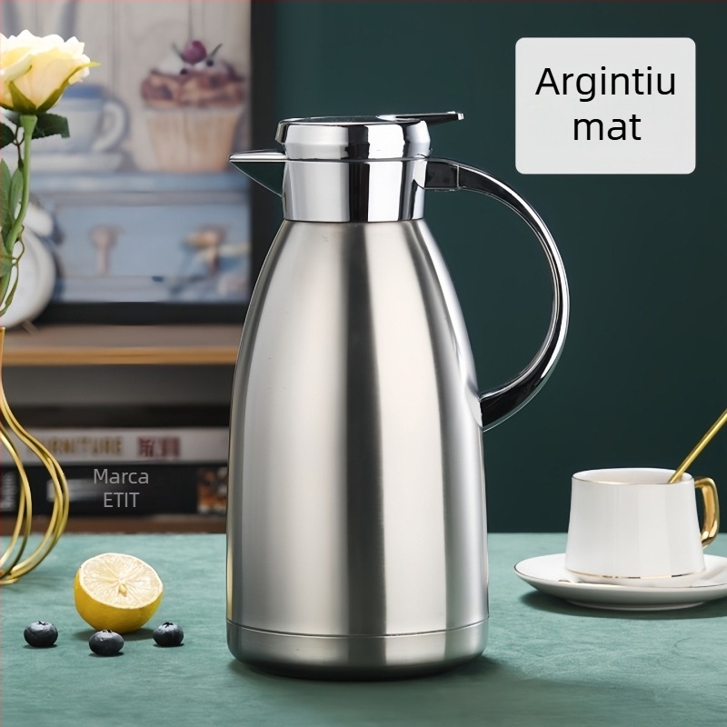 304 oțel inoxidabil, termos cu izolație în vid, oală de cafea în stil european, recipient pentru apă fierbinte pentru uz casnic, vas roman, cadou gravat