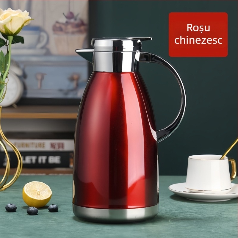 304 oțel inoxidabil, termos cu izolație în vid, oală de cafea în stil european, recipient pentru apă fierbinte pentru uz casnic, vas roman, cadou gravat