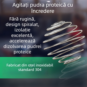 Pahar shaker portabil din plastic, capac flip-top, 400 ml, capacitate mare pentru fitness