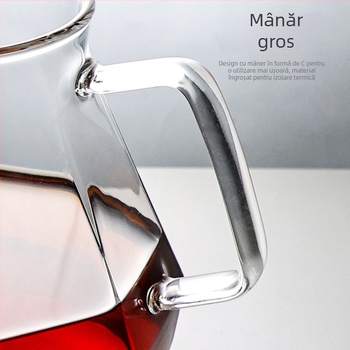 Cană de cafea pentru turnare, cu design în formă de nor, cană de împărțire, sticlă rezistentă la căldură cu scară de măsurare, ceașcă de măsurare, stil ușor luxos