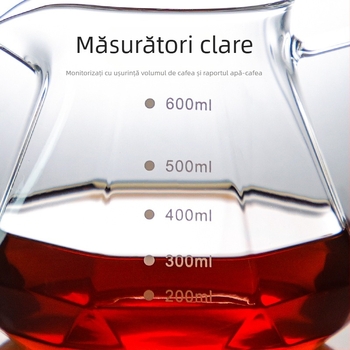 Cană de cafea pentru turnare, cu design în formă de nor, cană de împărțire, sticlă rezistentă la căldură cu scară de măsurare, ceașcă de măsurare, stil ușor luxos