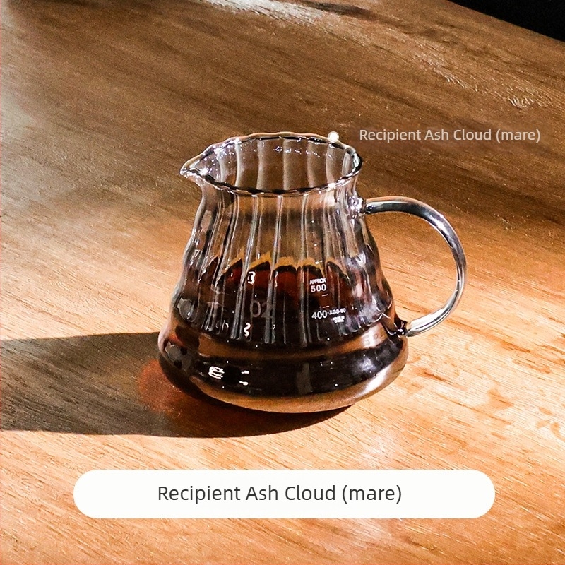 Cană de cafea pentru turnare, cu design în formă de nor, cană de împărțire, sticlă rezistentă la căldură cu scară de măsurare, ceașcă de măsurare, stil ușor luxos