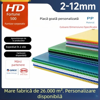 Placă PP goală cu proprietăți anti-static, rezistentă la apă și la foc, plăci gofrate din plastic cu grilaj colorat, separator și pernă groasă, Wantong board