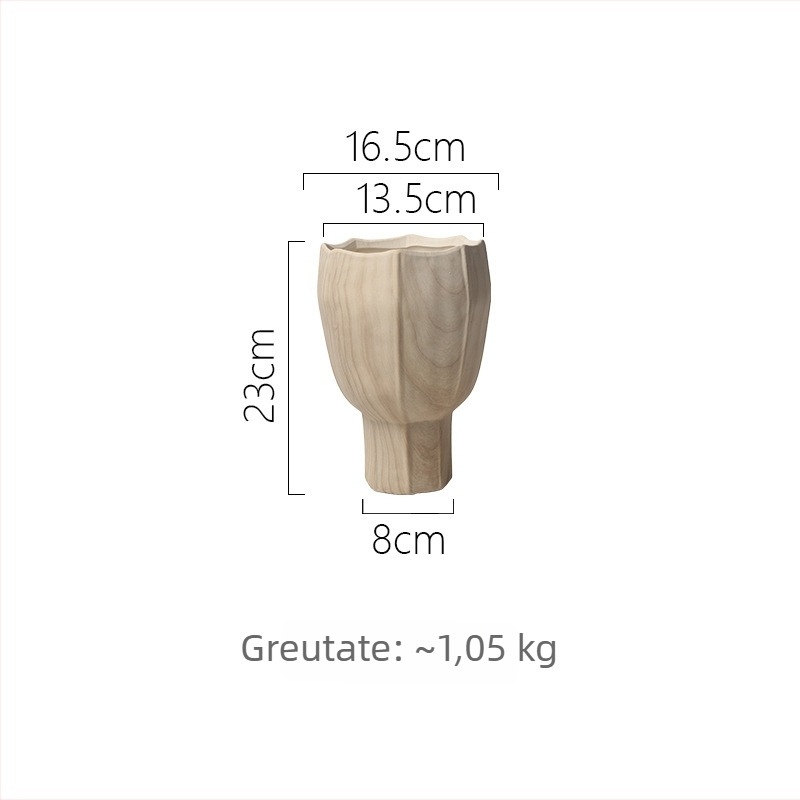 Ghiveci ceramic în stil nordic, textură de paie, pentru plante de interior (succulente, pothos, orhidee)