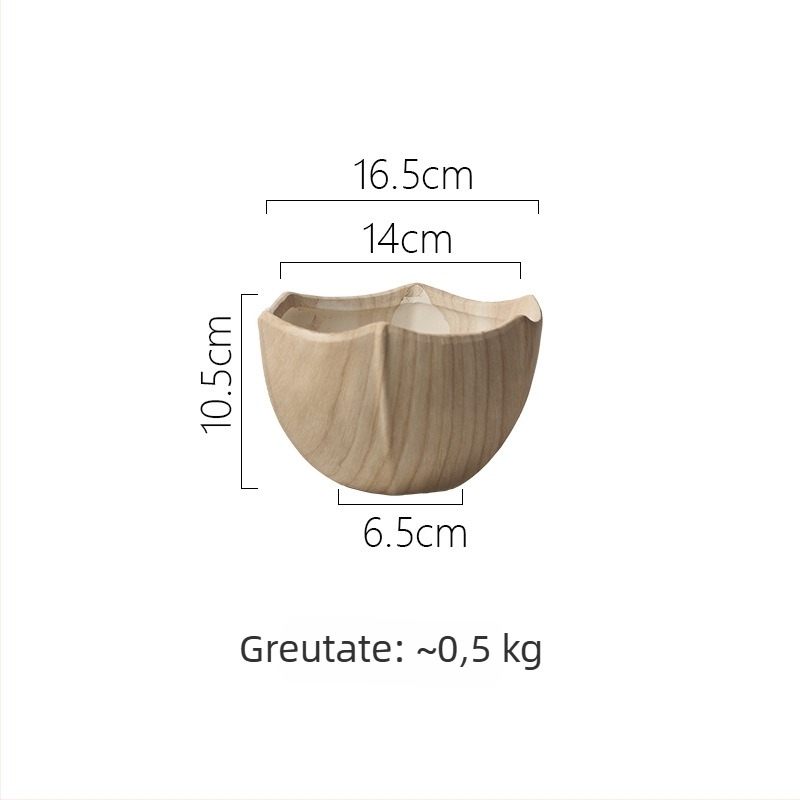 Ghiveci ceramic în stil nordic, textură de paie, pentru plante de interior (succulente, pothos, orhidee)