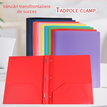Mapă de documente din PP cu clemă D de 3 găuri, A4, multicolor