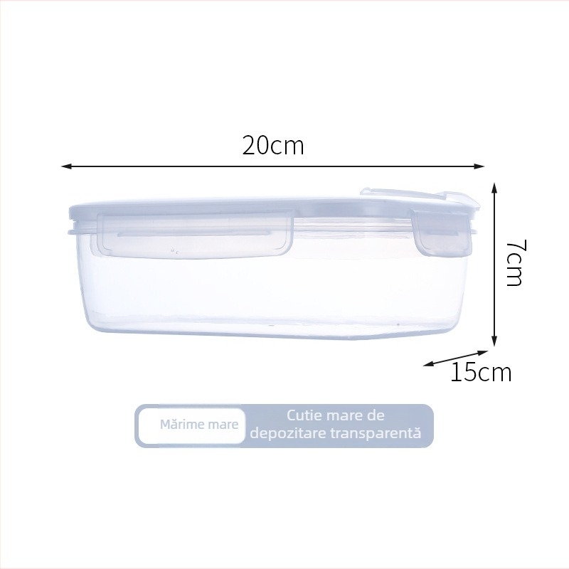 Recipient mare, transparent, pentru bucătărie, cereale și produse uscate, cutie de depozitare compatibilă cu cuptorul cu microunde
