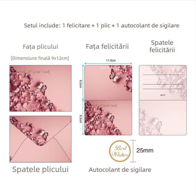 Geantă cadou Visul Fluturelui – Geantă rafinată pentru cosmetice cu funda, pungă de ambalaj pentru magazine de îmbrăcăminte