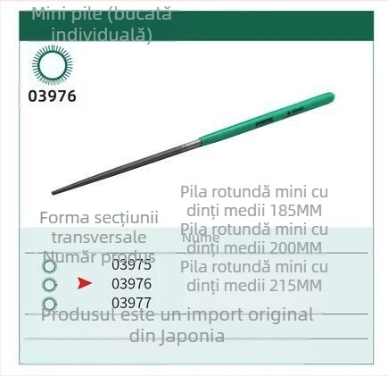 Mini fișier plat din oțel, fișier metal cu dinți medii