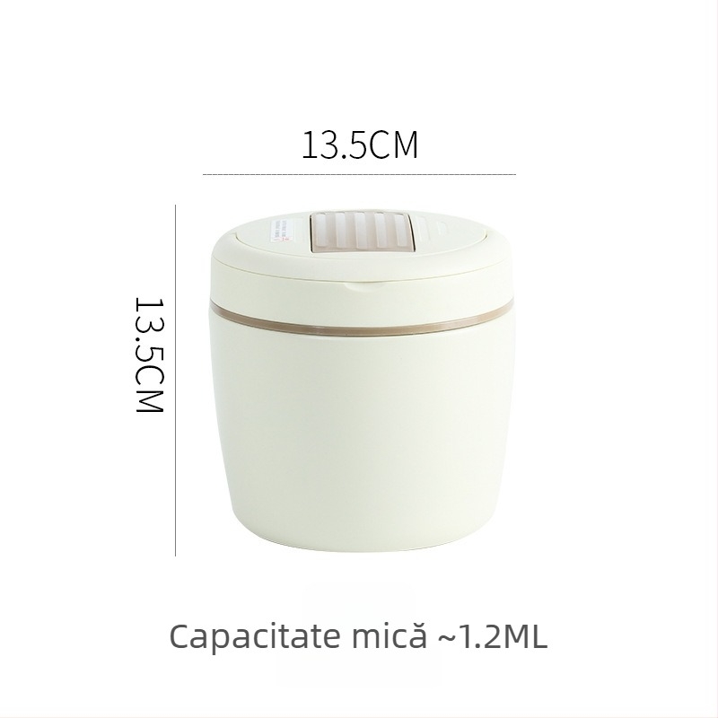 Cutie de prânz din oțel inoxidabil 304, termică, cu bol de supă, portabilă pentru birou, menține cald timp de 12 ore