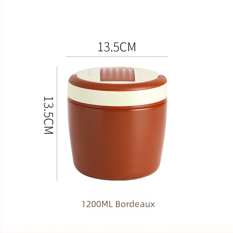 Cutie de prânz din oțel inoxidabil 304, termică, cu bol de supă, portabilă pentru birou, menține cald timp de 12 ore