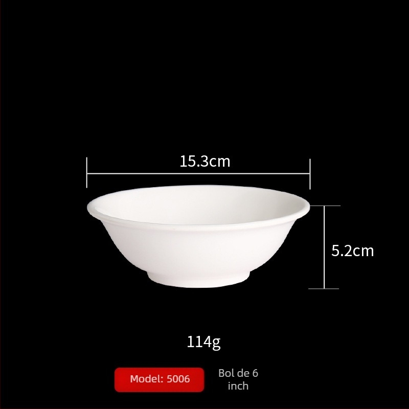 Bol melaminat ce imită porțelanul, pentru restaurante, mic bol pentru supă și orez, rezistent la căderi, bol pentru condimente din plastic