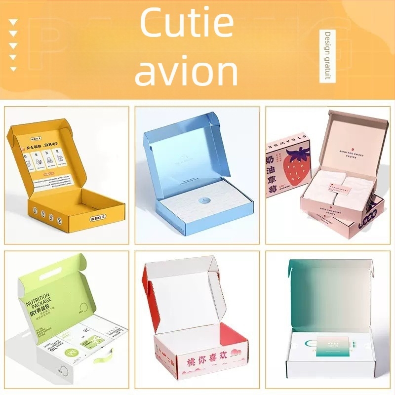 Cutie personalizată de ambalare pentru cosmetice cu finisaj argintiu pe carton, cutie color, cutie albă din carton, cutie cu insert dublu, cutie ondulată tip avion, sacoșă de hârtie, imprimare logo