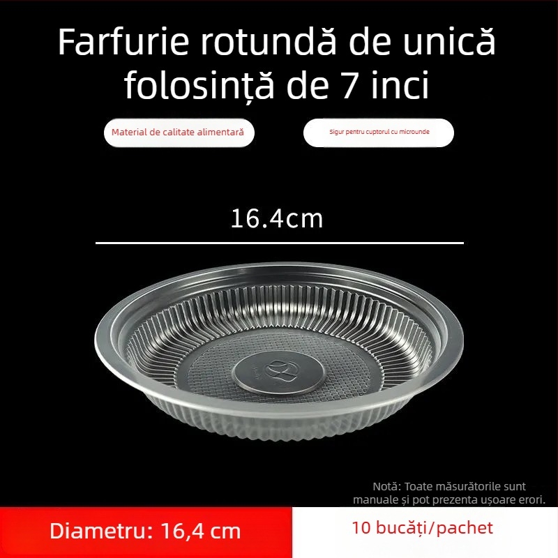 Farfurie de unică folosință, întărită, rezistentă la temperaturi înalte, din plastic, ovală mare pentru restaurante și picnicuri