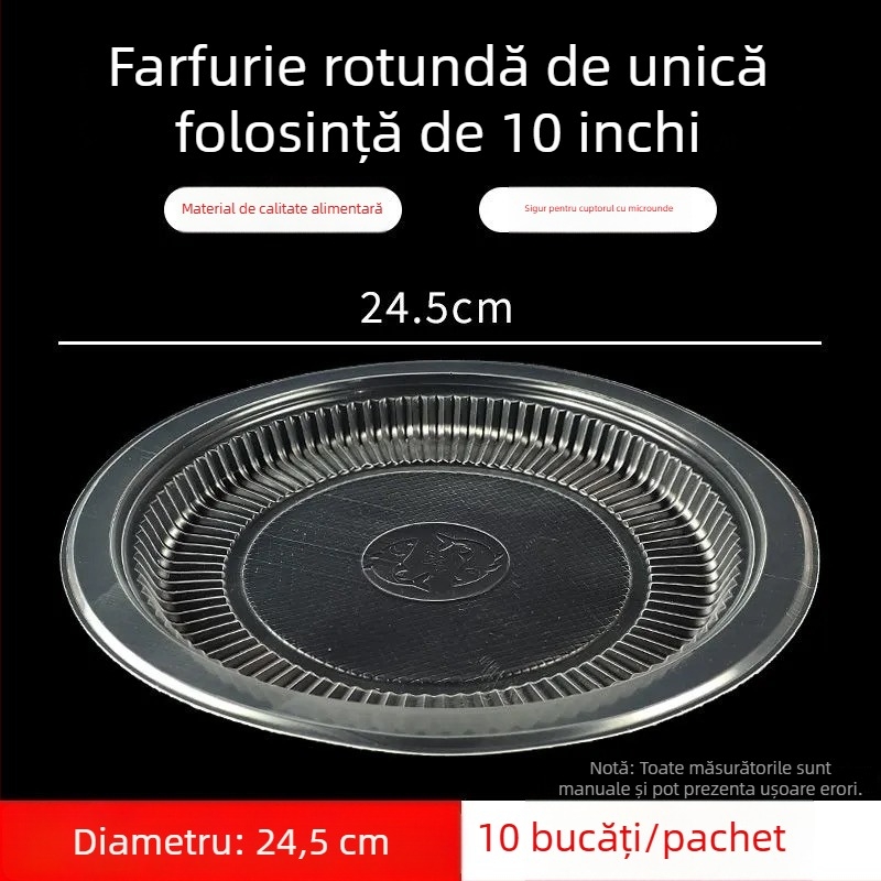Farfurie de unică folosință, întărită, rezistentă la temperaturi înalte, din plastic, ovală mare pentru restaurante și picnicuri