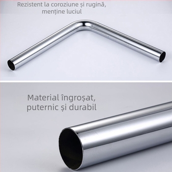 Țeavă de spălare pentru toaletă de tip squat, 32 mm, oțel inoxidabil 304, conductă de conectare în formă de L, furtun de spălare extins cu robinet pedalat
