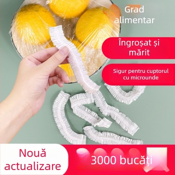 Capac de folie alimentară de unică folosință, pentru bucătărie și frigider, acoperire pentru resturi în boluri și farfurii, cu deschidere elastică, en gros