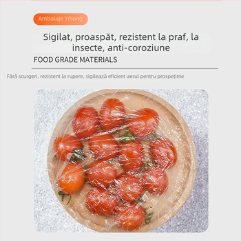 Capac de folie alimentară de unică folosință, pentru bucătărie și frigider, acoperire pentru resturi în boluri și farfurii, cu deschidere elastică, en gros