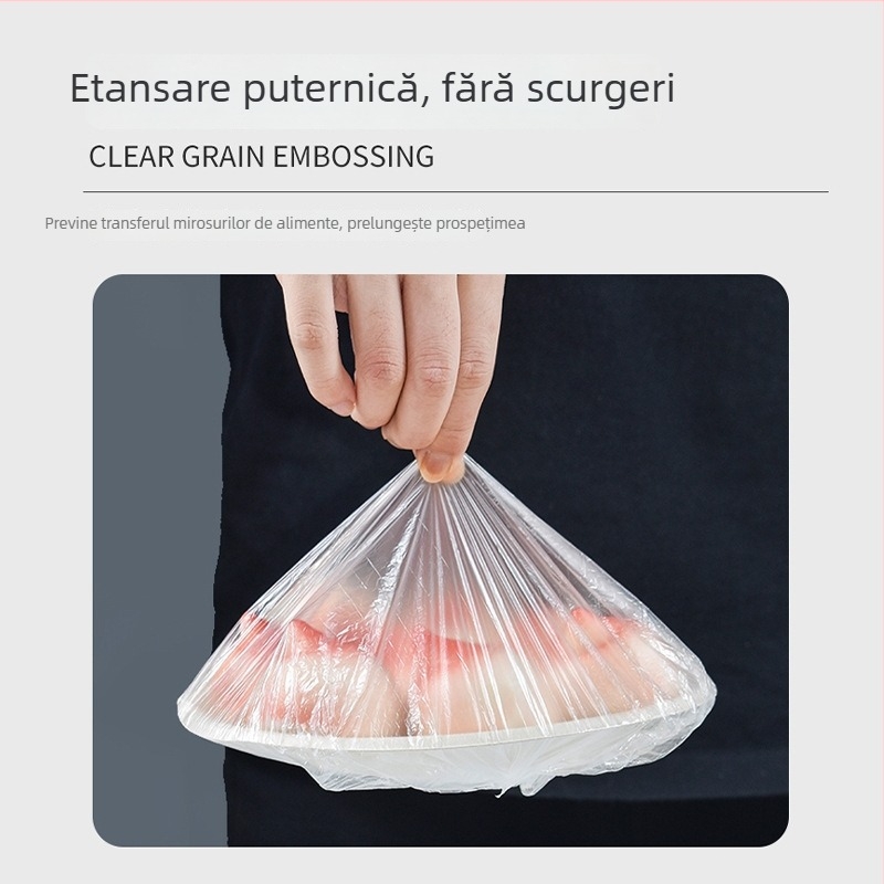 Capac de folie alimentară de unică folosință, pentru bucătărie și frigider, acoperire pentru resturi în boluri și farfurii, cu deschidere elastică, en gros