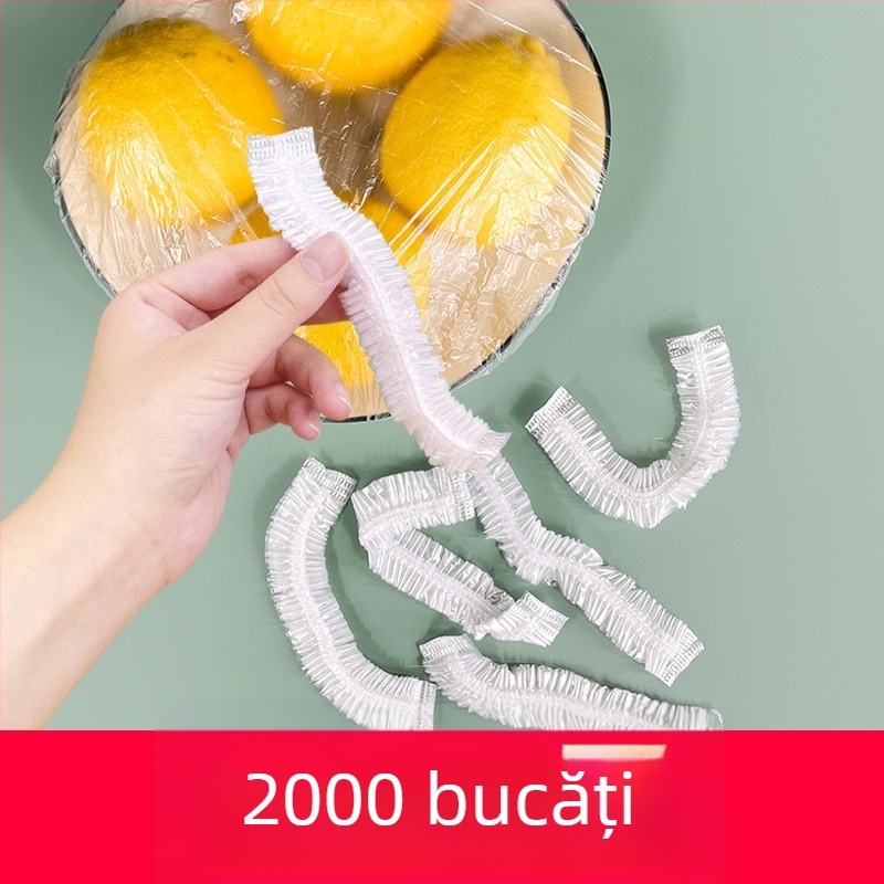 Capac de folie alimentară de unică folosință, pentru bucătărie și frigider, acoperire pentru resturi în boluri și farfurii, cu deschidere elastică, en gros
