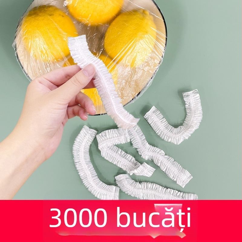 Capac de folie alimentară de unică folosință, pentru bucătărie și frigider, acoperire pentru resturi în boluri și farfurii, cu deschidere elastică, en gros