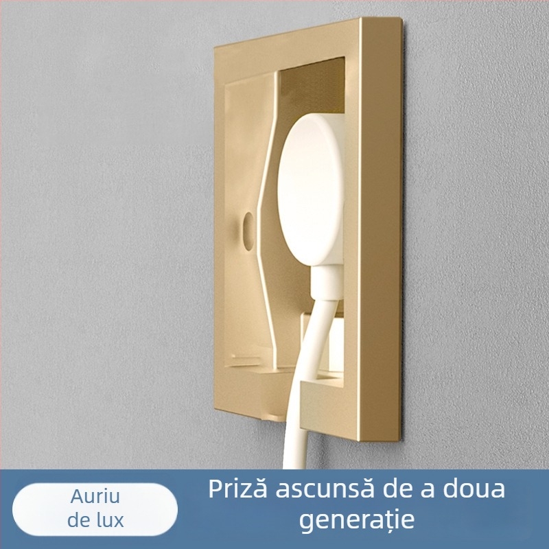 Priză încastrată ascunsă, tip 86, cu cinci contacte, pentru perete, panou impermeabil pentru frigider