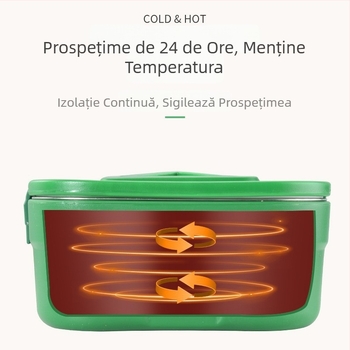 Set din trei piese izolat, cu recipiente pătrate pentru utilizare în exterior, încălzire și răcire