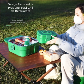 Set din trei piese izolat, cu recipiente pătrate pentru utilizare în exterior, încălzire și răcire