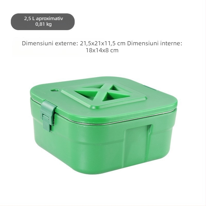 Set din trei piese izolat, cu recipiente pătrate pentru utilizare în exterior, încălzire și răcire