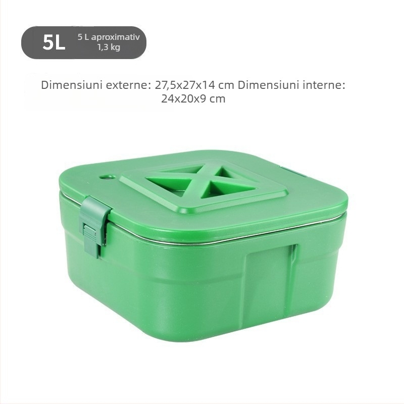 Set din trei piese izolat, cu recipiente pătrate pentru utilizare în exterior, încălzire și răcire