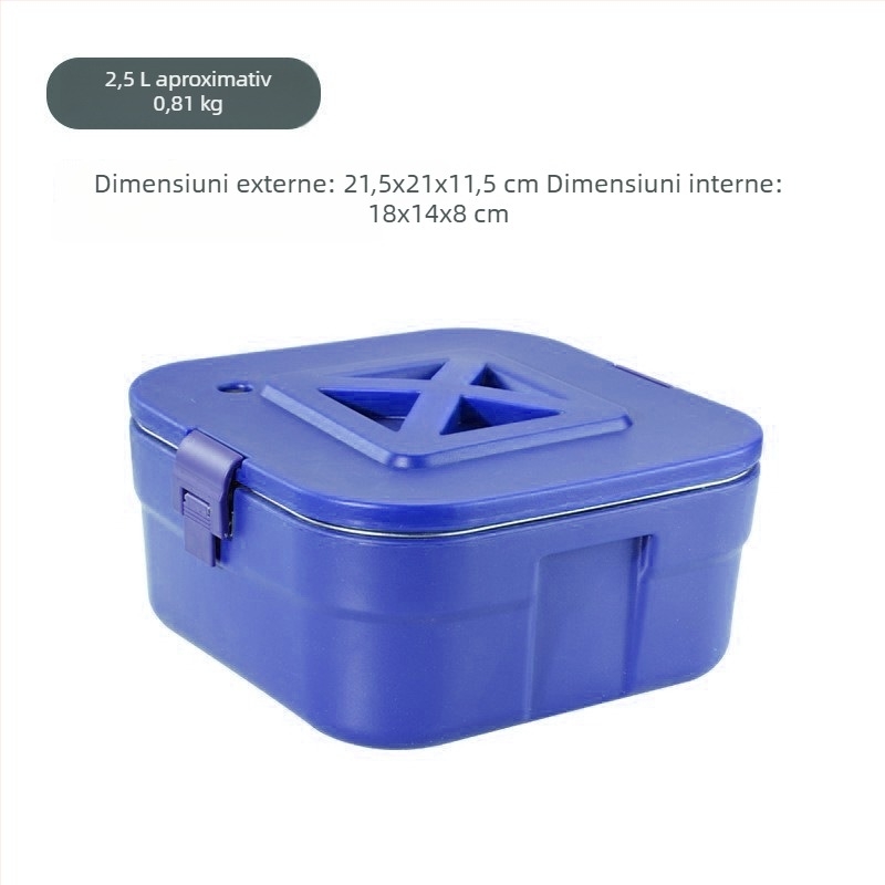 Set din trei piese izolat, cu recipiente pătrate pentru utilizare în exterior, încălzire și răcire