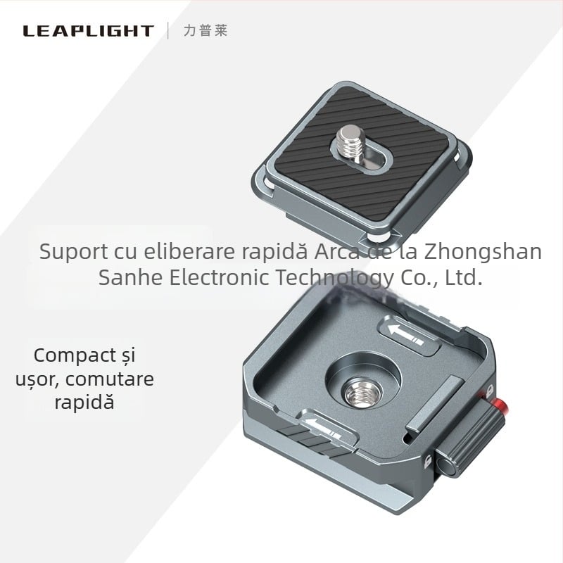 Placă de eliberare rapidă din metal pentru DSLR, sistem de eliberare rapidă compatibil cu stabilizatorul Zhiyun și capul de trepied
