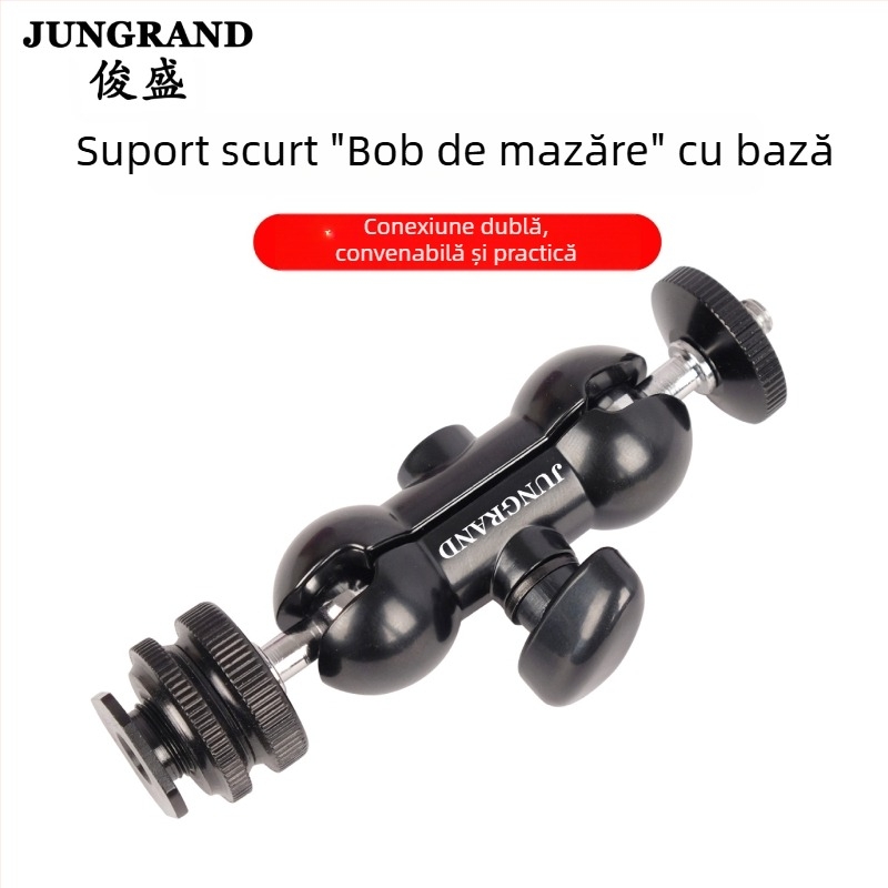 Clema metalică universală, în formă de păstăi de mazăre, montură reglabilă pentru monitor foto, versiuni lungă și scurtă, adaptor pentru hot shoe