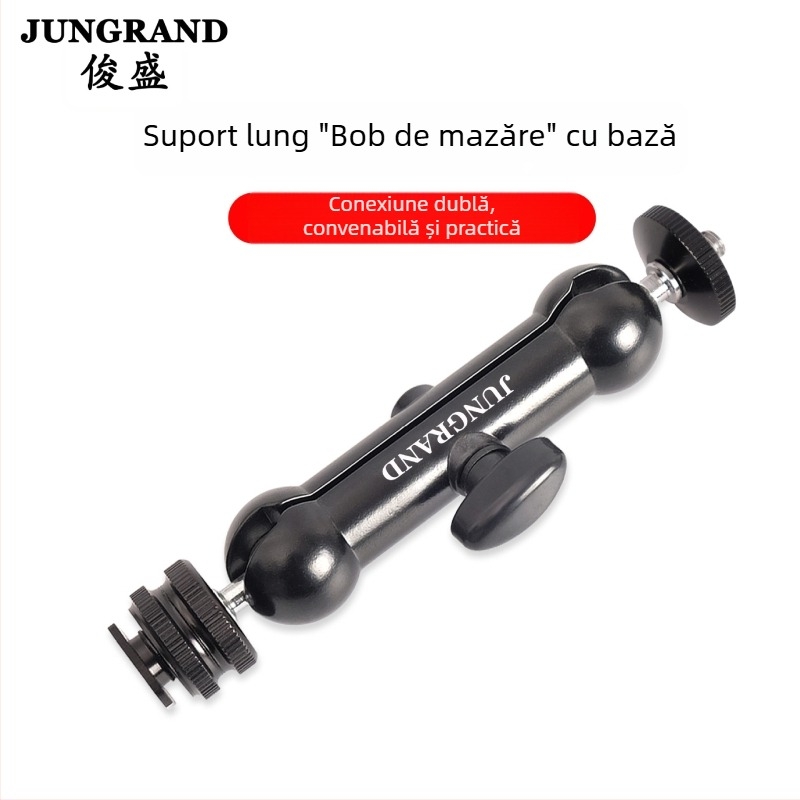 Clema metalică universală, în formă de păstăi de mazăre, montură reglabilă pentru monitor foto, versiuni lungă și scurtă, adaptor pentru hot shoe