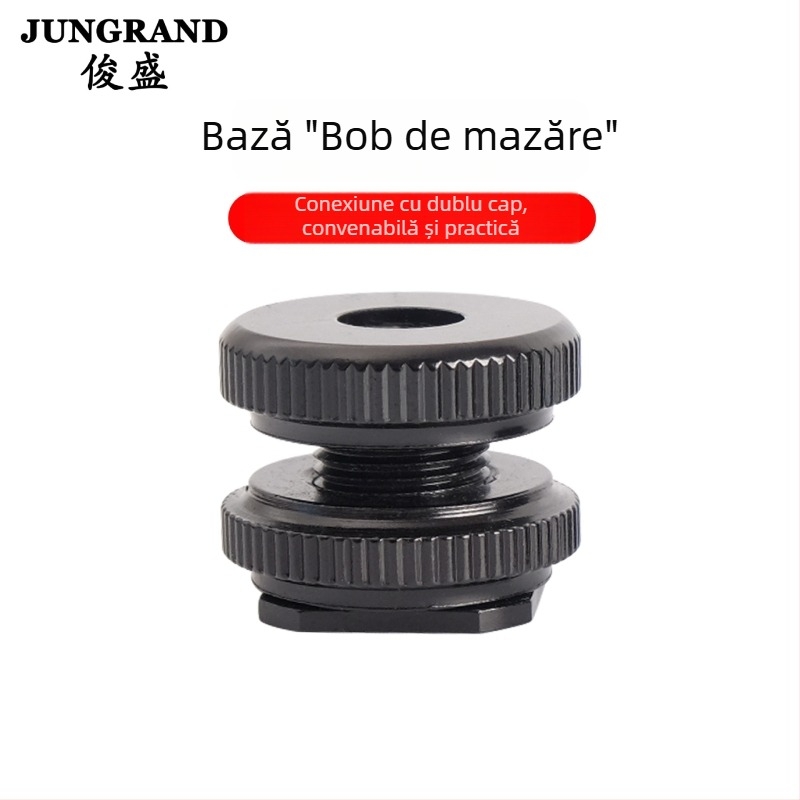 Clema metalică universală, în formă de păstăi de mazăre, montură reglabilă pentru monitor foto, versiuni lungă și scurtă, adaptor pentru hot shoe