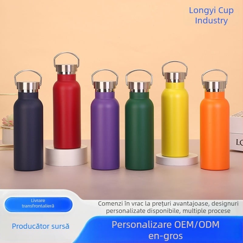 Termos din oțel inoxidabil, gură mare, izolație vid, cană portabilă pentru mașină (304 interior / 201 exterior)