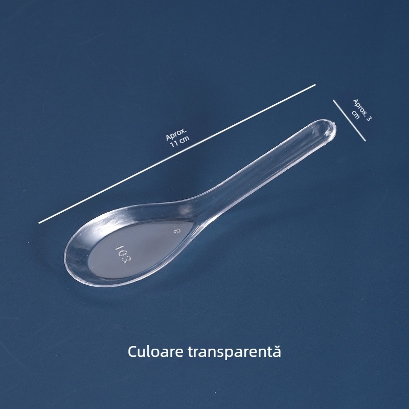 Lingură de supă din plastic, de unică folosință, transparentă, pentru uz casnic și comercial, potrivită pentru take-away/fast-food