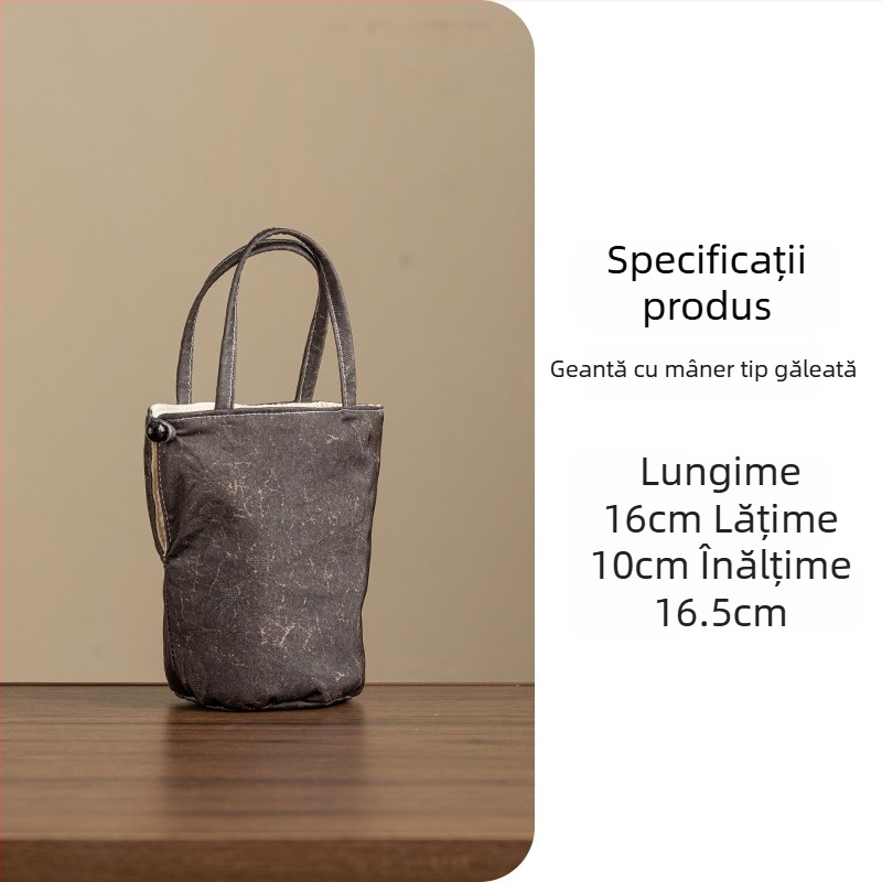 Geantă de organizare a setului de ceai pentru călătorii — husă din material textil pentru ceainic și cești, set de ceai portabil pentru exterior