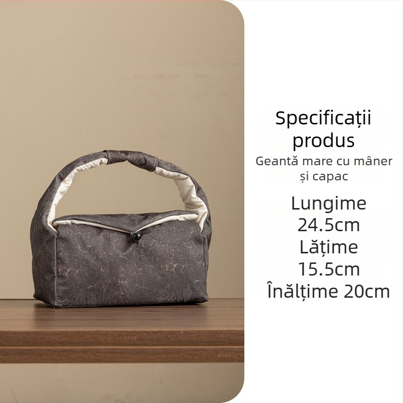 Geantă de organizare a setului de ceai pentru călătorii — husă din material textil pentru ceainic și cești, set de ceai portabil pentru exterior