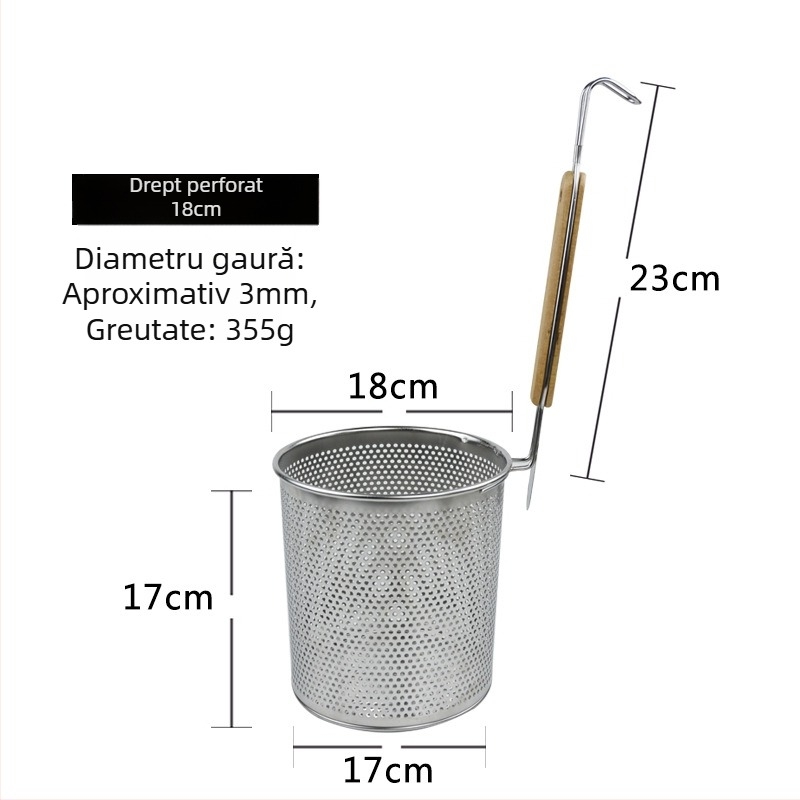 Sită perforată din oțel inoxidabil pentru paste și tăiței, filtrare Malatang