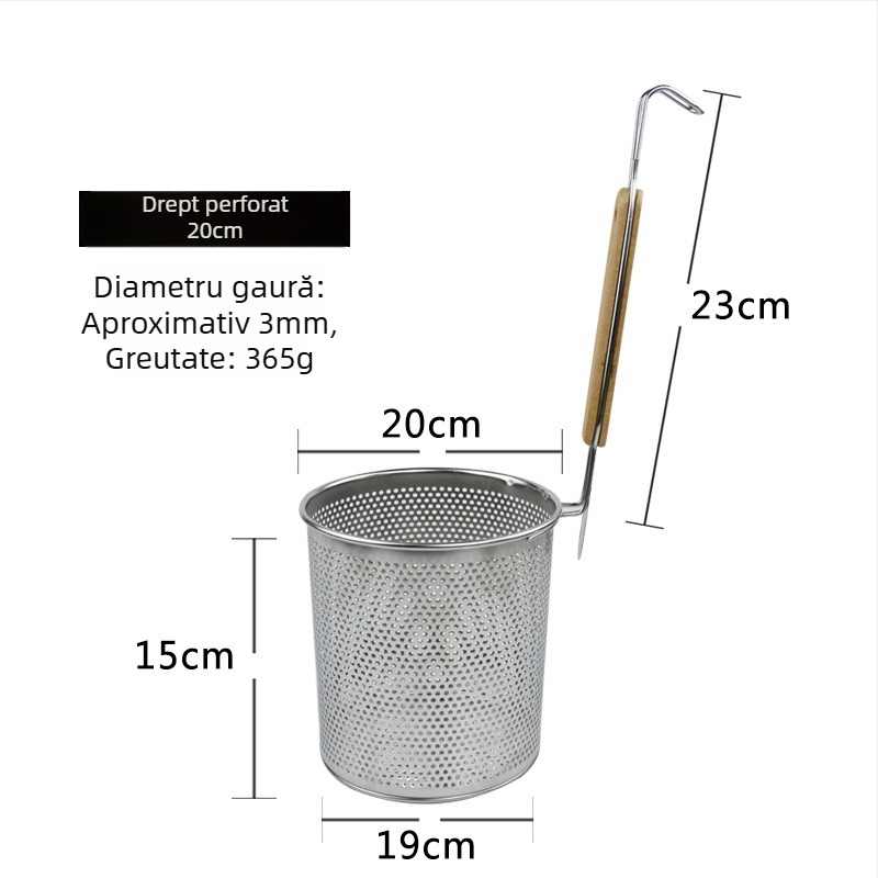 Sită perforată din oțel inoxidabil pentru paste și tăiței, filtrare Malatang