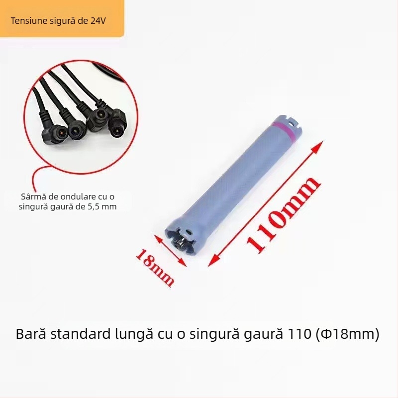 Bară de coafare cu încălzire digitală, 24V, gaură unică, diametru 5,5 mm, rezistentă la apă și explozii, instrument profesional pentru salon