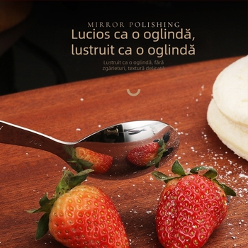 Set tacâmuri pentru copii din oțel inoxidabil 304: lingură și furculiță pentru învățarea alimentației, mâner răsucit