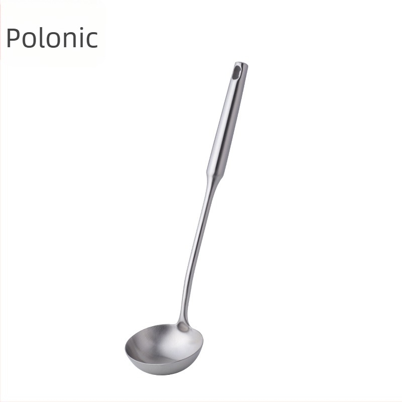 Lingură de supă din oțel inoxidabil 304, mâner gol, mâner lung, sită perforată
