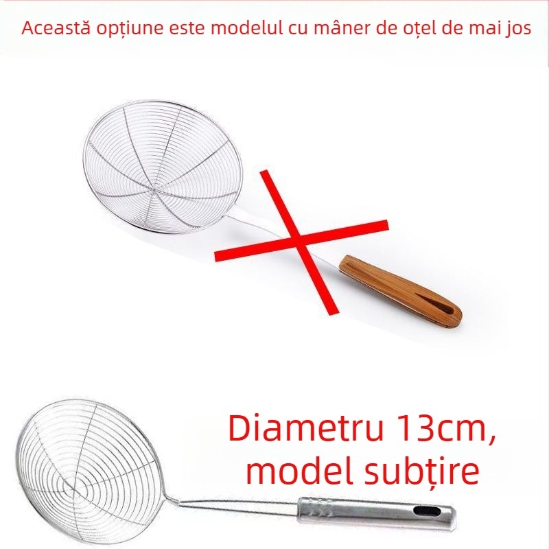 Strecurător din oțel inoxidabil, cu plasă densă, pentru uz casnic, mare sită de bucătărie pentru oale fierbinți, tăiței și găluște