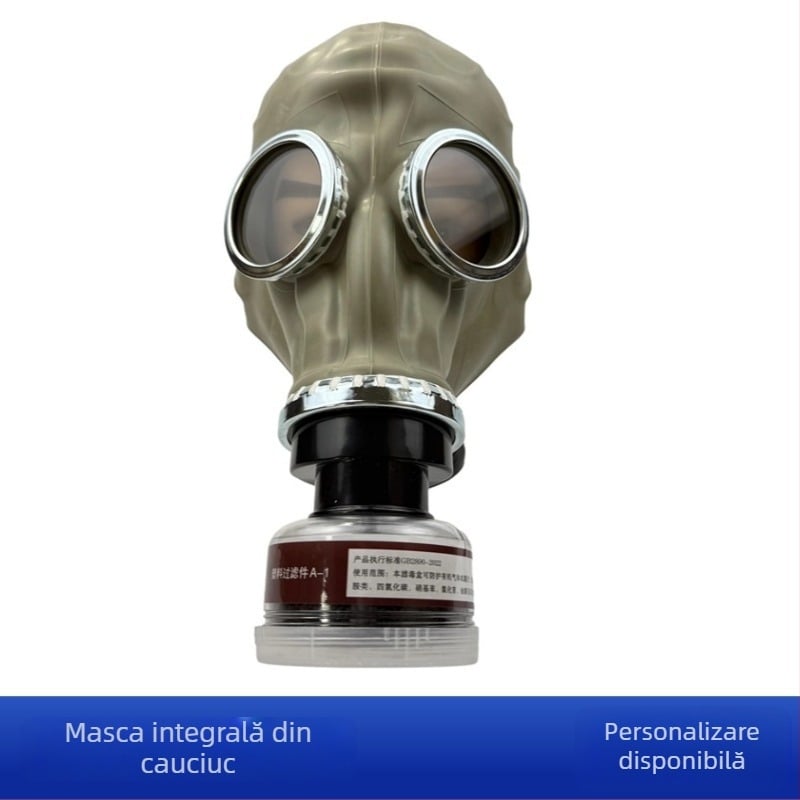 05 Mască de gaze cu protecție la praf pentru pulverizare chimică și vopsire, pentru utilizare cu pesticide, protecție împotriva mirosurilor și formaldehidei, din cauciuc natural