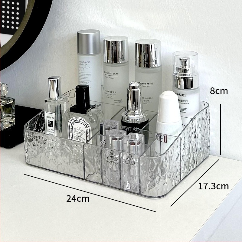 Cutie de depozitare pentru produse cosmetice cu sertar – organizator pentru machiaj pe birou, stil Nordic