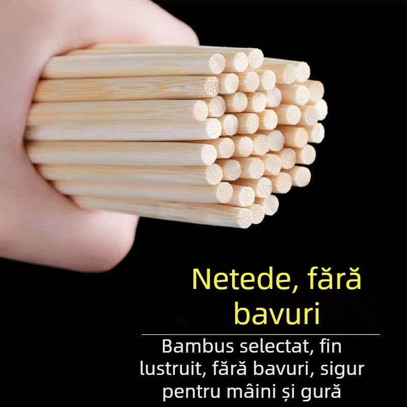Bețișoare de unică folosință din bambus de înaltă calitate, ambalate individual pentru hoteluri și restaurante