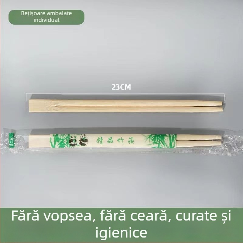 Bețișoare de unică folosință din bambus de înaltă calitate, ambalate individual pentru hoteluri și restaurante