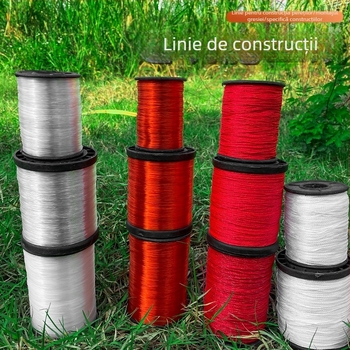 Linie din nylon roșu și alb pentru construcții și trasare